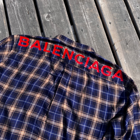 New Balenciaga Checked Shirt - Picture 9 of 13
